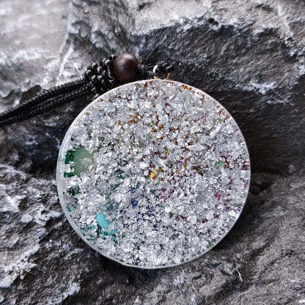 Natural Crystal Orgone Pendant 7 Chakra Healing Talisman Necklace Unisex Gift
