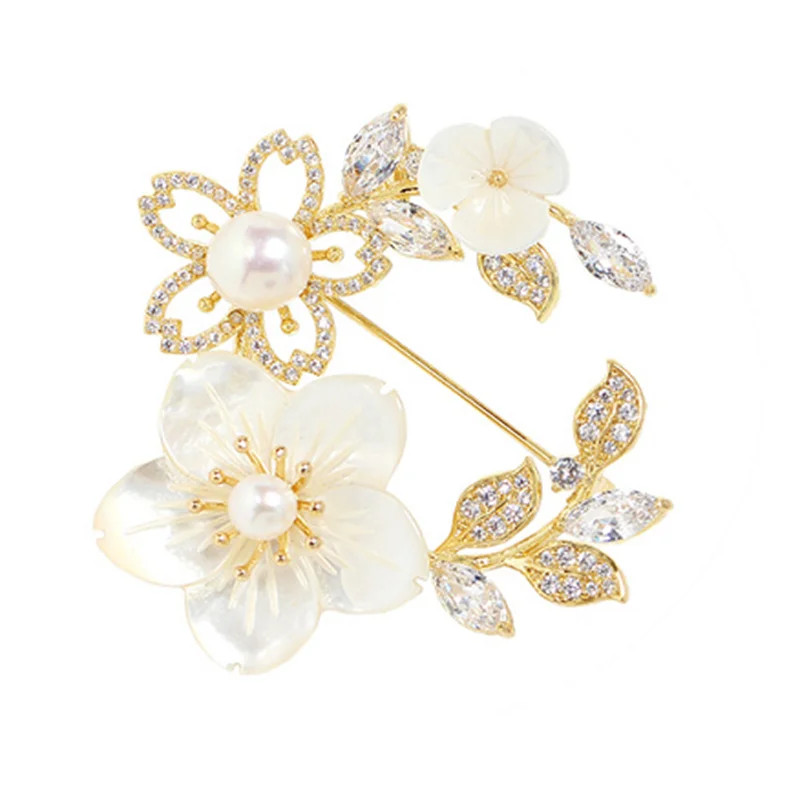 Flower Crystal Brooches For Women Rhinestone Fashion Elegant Brooch Pin Gift USA