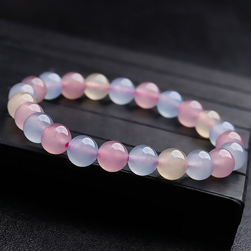 Natural Morganite Gemstone Bracelet Elasticated Healing Stone Reiki 8 mm