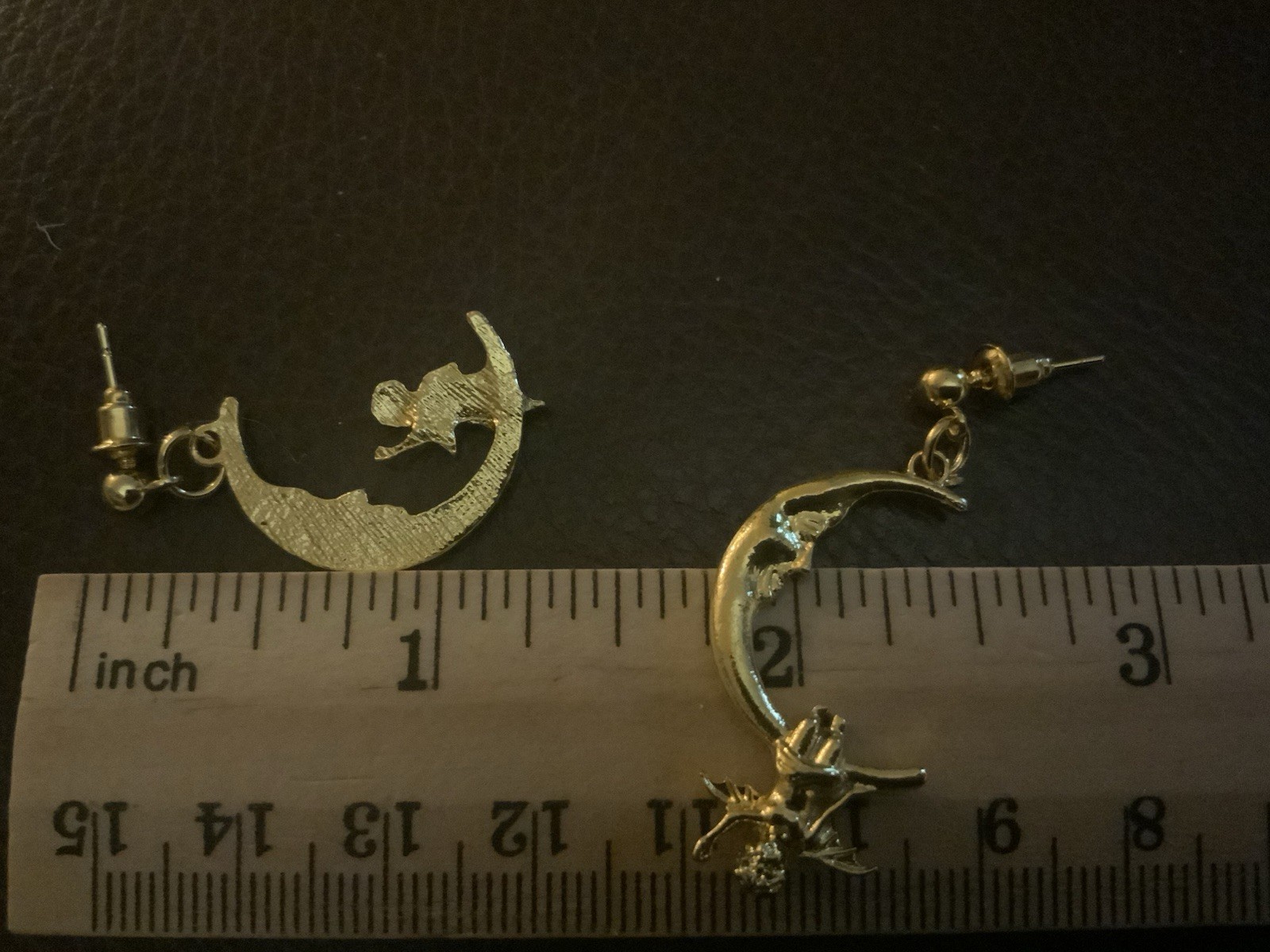 Hoop Moon Cherub Earrings Mismatch Anthro Style Angel Gold Face Boho Celestial