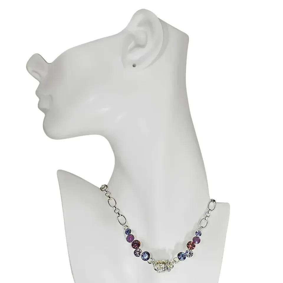 Kirks Folly Mystic Fairy Seaview Moon 50mm Enhancer Crystal Necklace ST #84