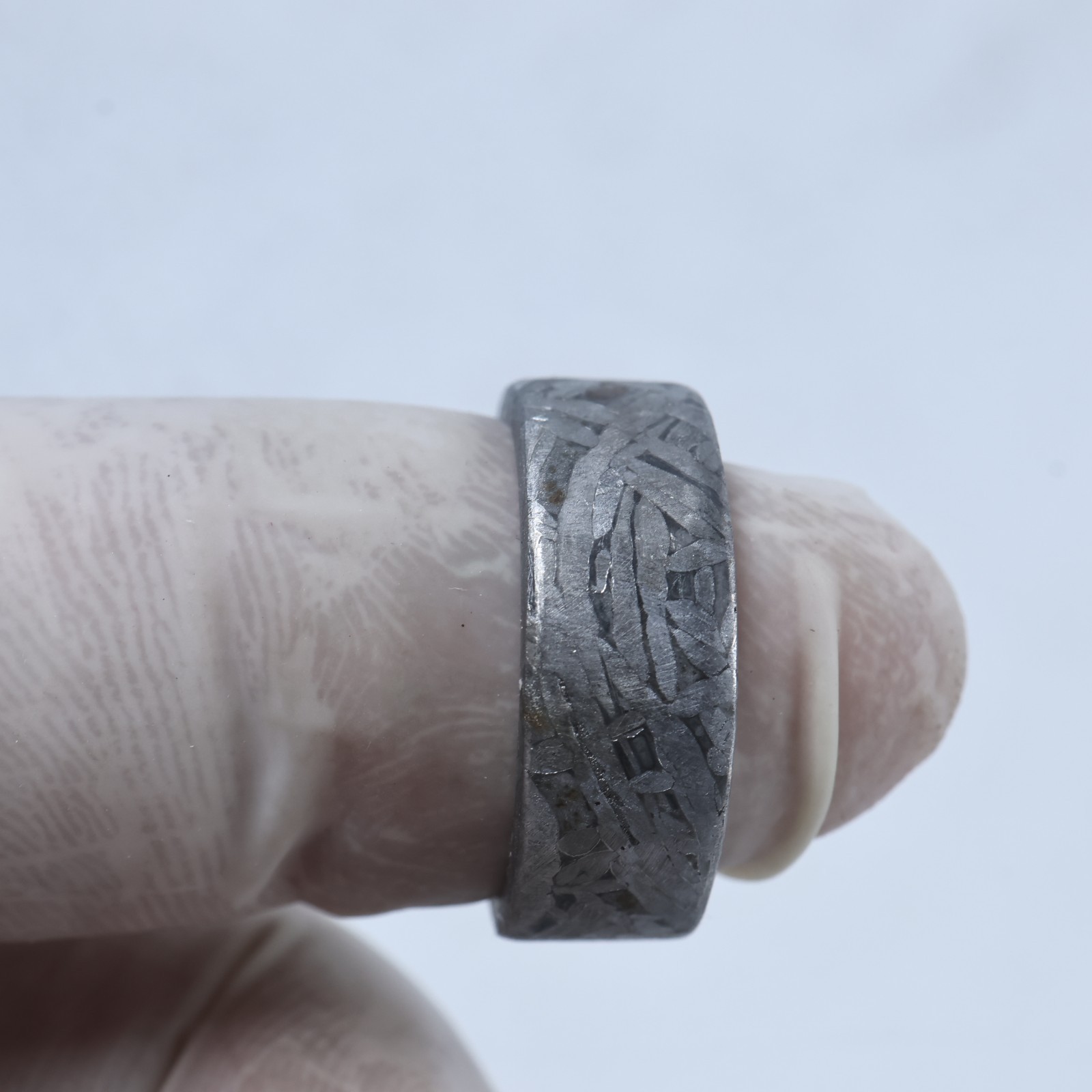 meteorite ring Natural meteorite carving crater ring, holiday gift