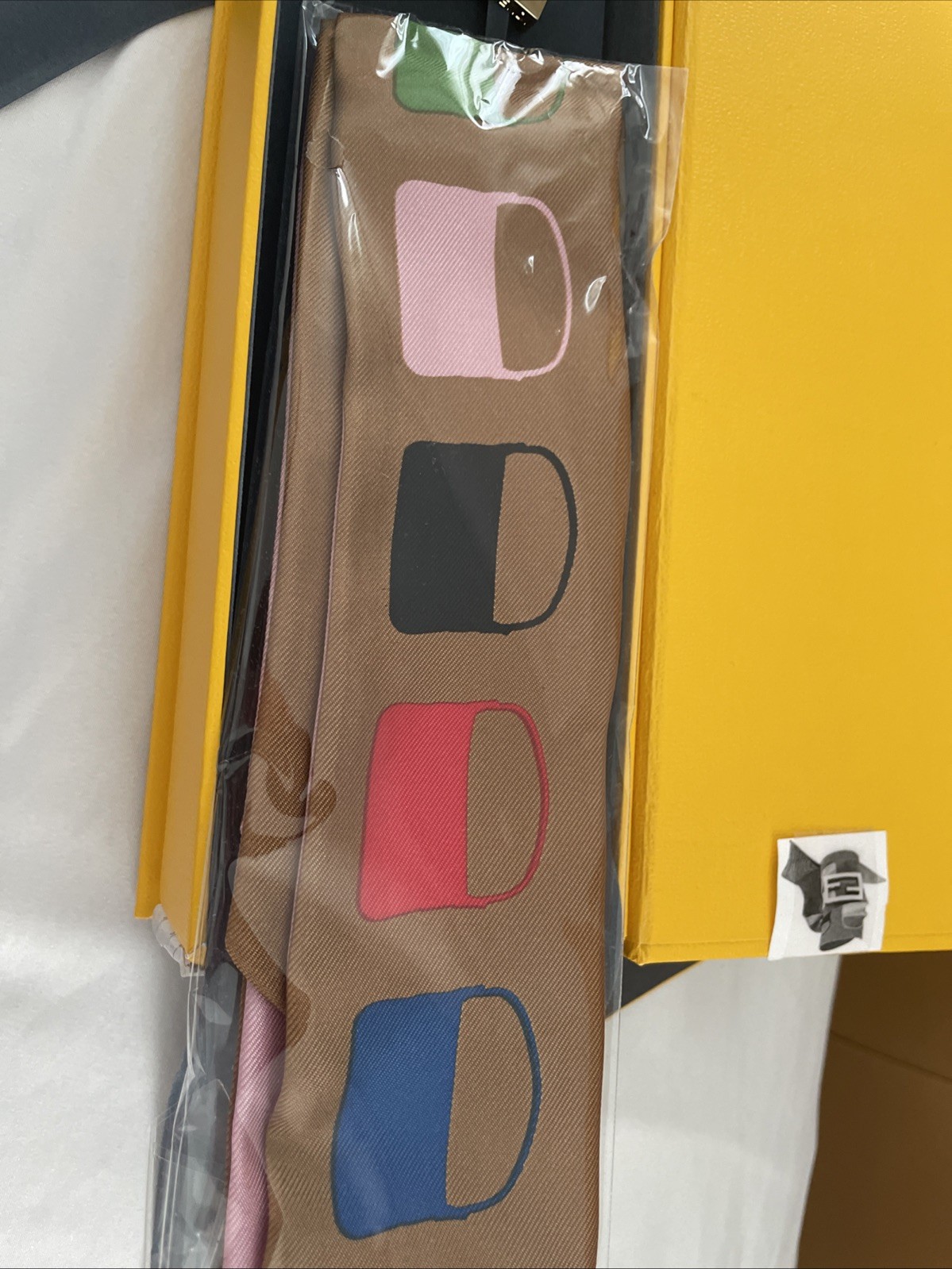 FENDI BRACELET/SHOPPER/SILK+METALFOB3W NWB