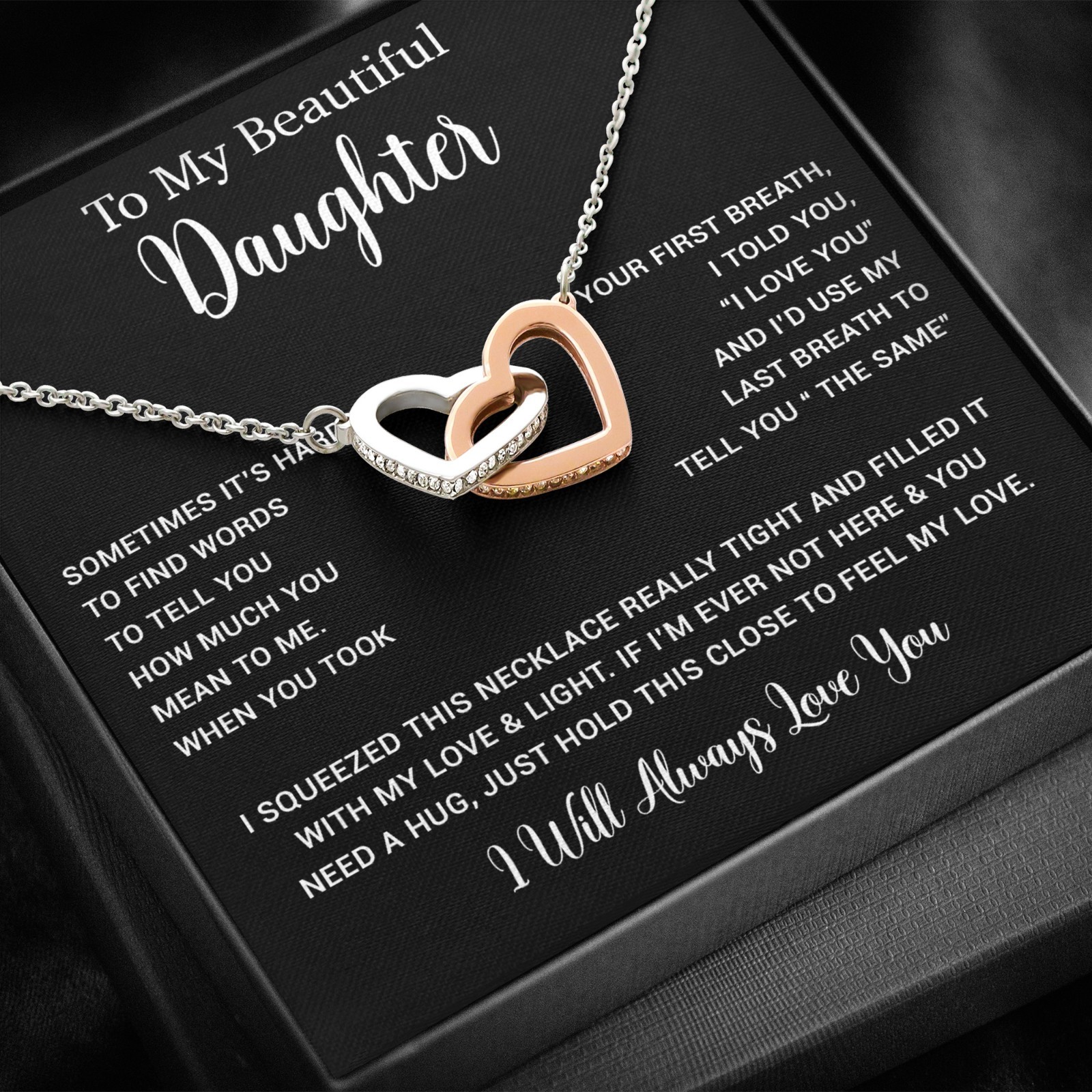 To My Daughter Necklace, Gift for Daughter from Dad, Father Daughter Necklace