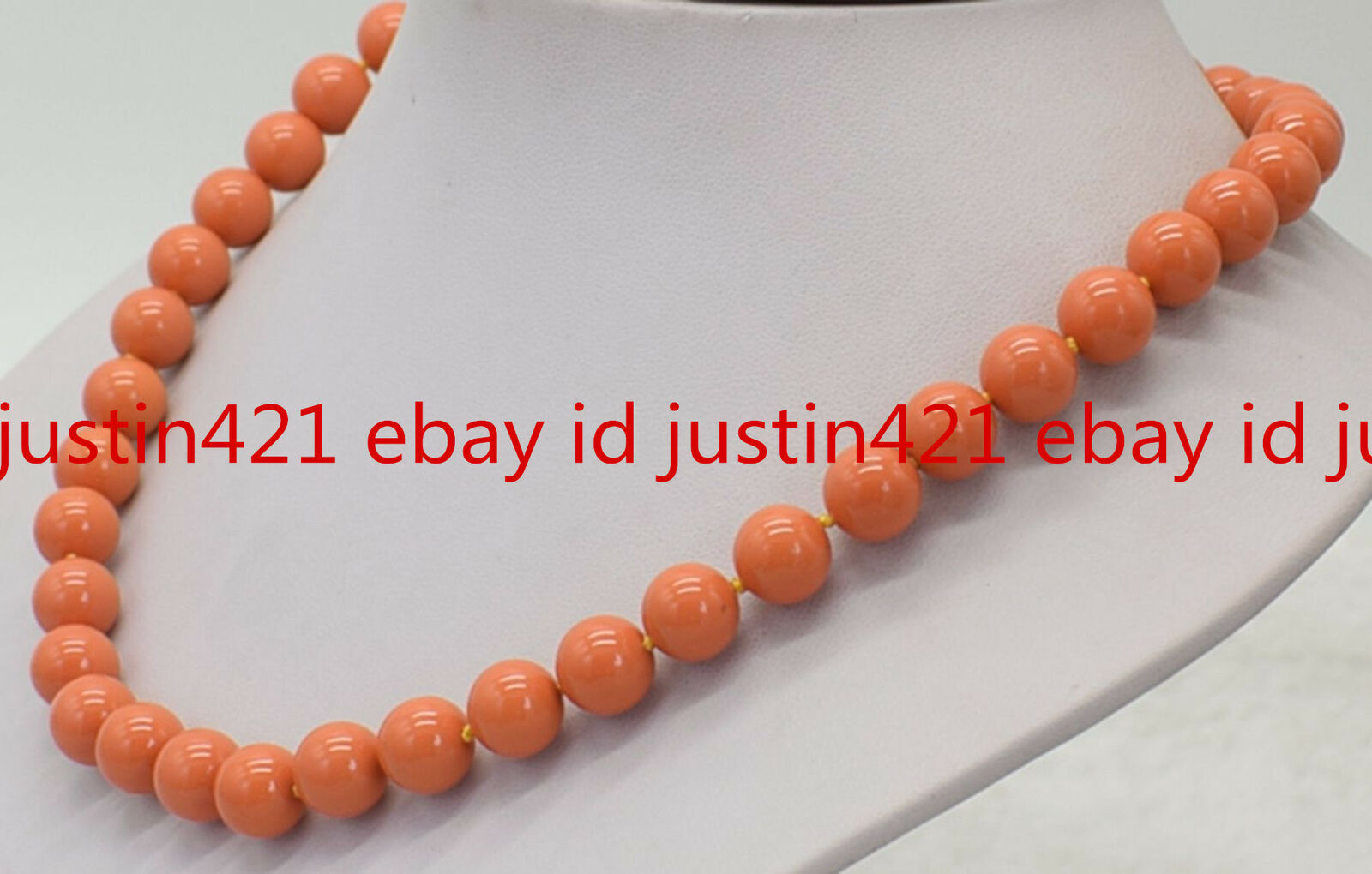 Stunning ! 8mm 10mm 12mm Orange South Sea Shell Pearl Beads Necklace 16-36” AAA