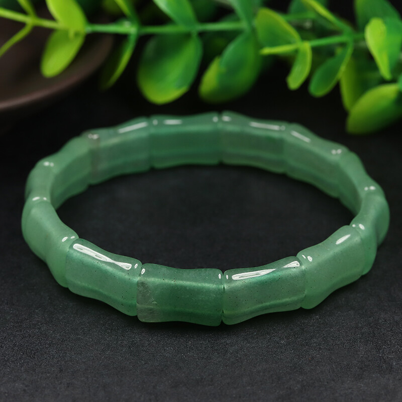 7.5″ Grade A 100% Natural Emerald Green Jade Bangle Bracelet Aventurine