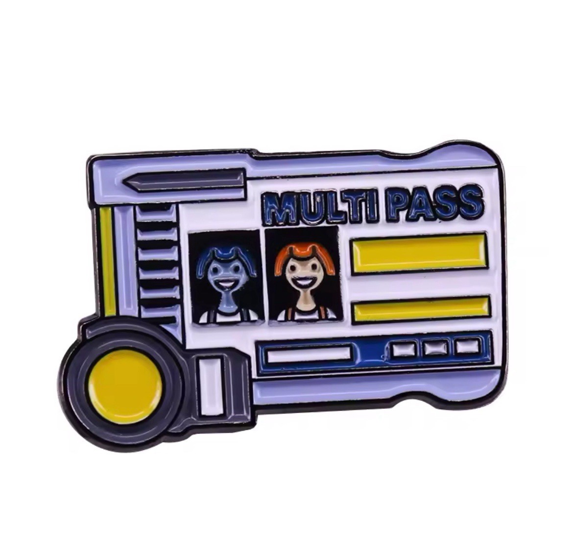 Multi Pass Lelu Style 1pc Pin Rubber Back Multi Pass Lelu Enamel FREE SHIPPING