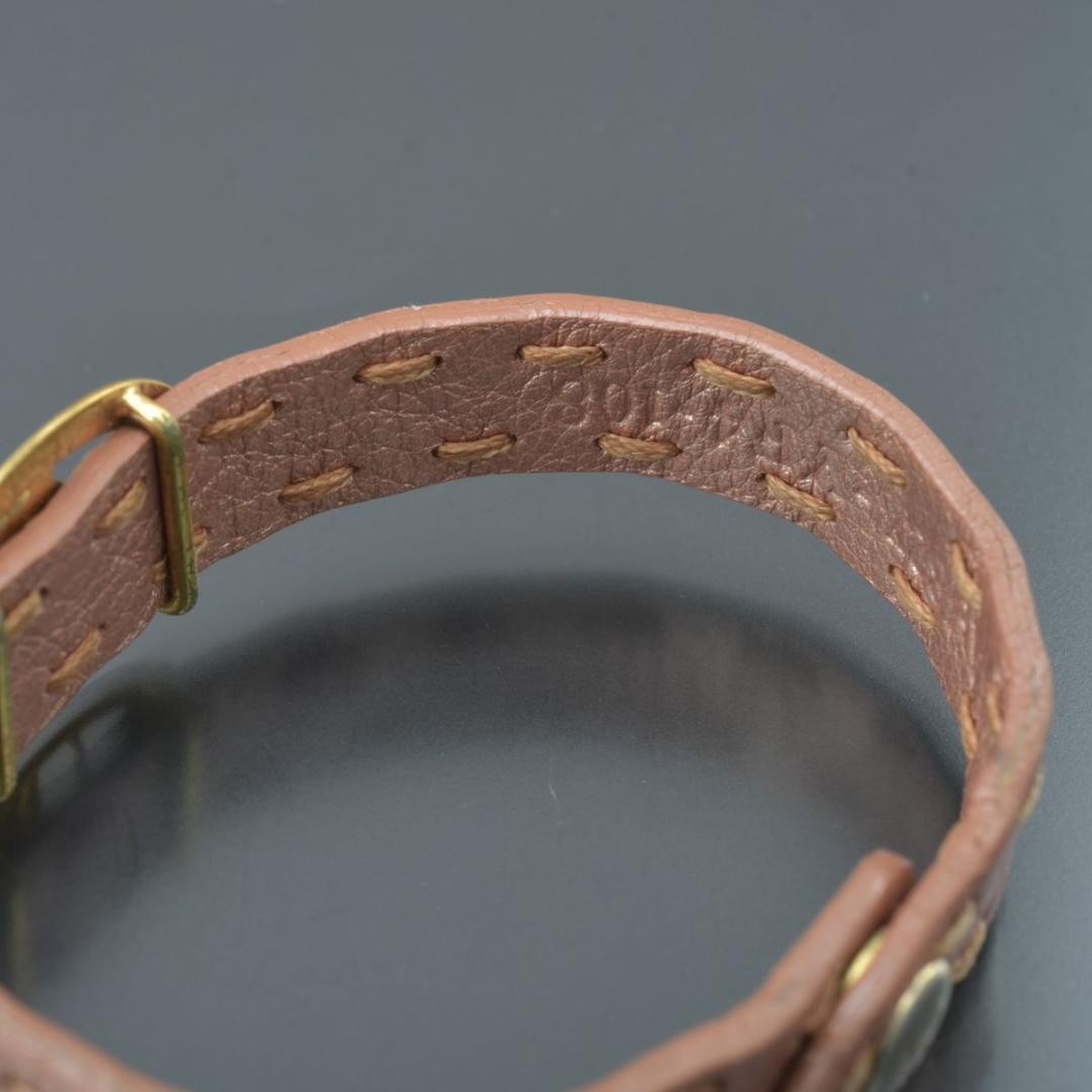 Excellent Fendi Celeria Leather Bracelet Pink Horse Charm with Can Case