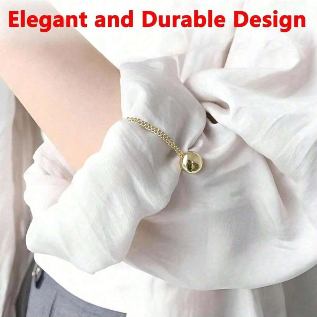 Magnetic Clothing Clips 4Pcs Chain Brooch Buckle Womens Fixing Dresses Pants