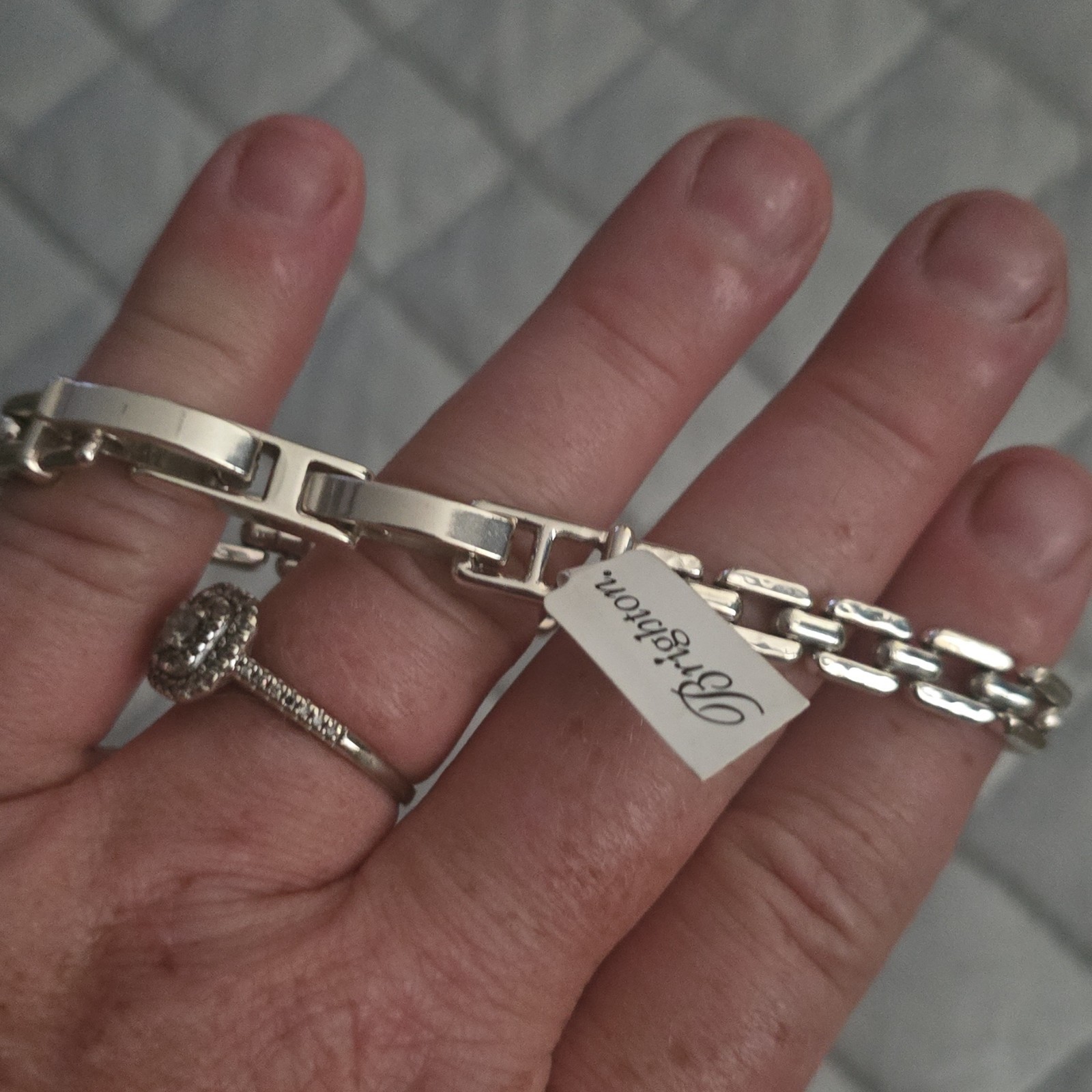 Brighton Silvertone ‘Love’ Bracelet 8-inch