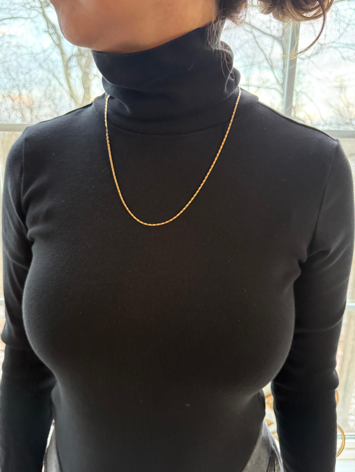 22K Gold Plated Chain Necklace 2mm 24″ – Luxury pouch gifts