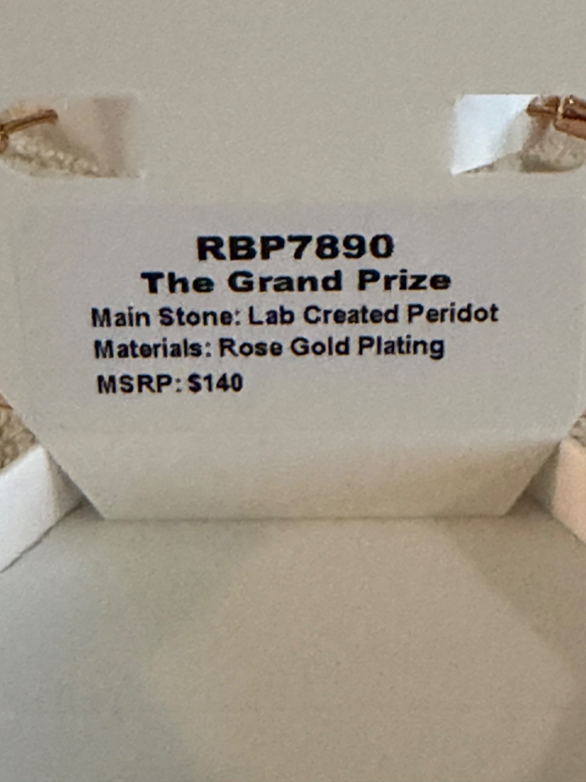 Bomb Party August 2024 Earrings “The Grand Prize” Peridot On Rose Gold Pl