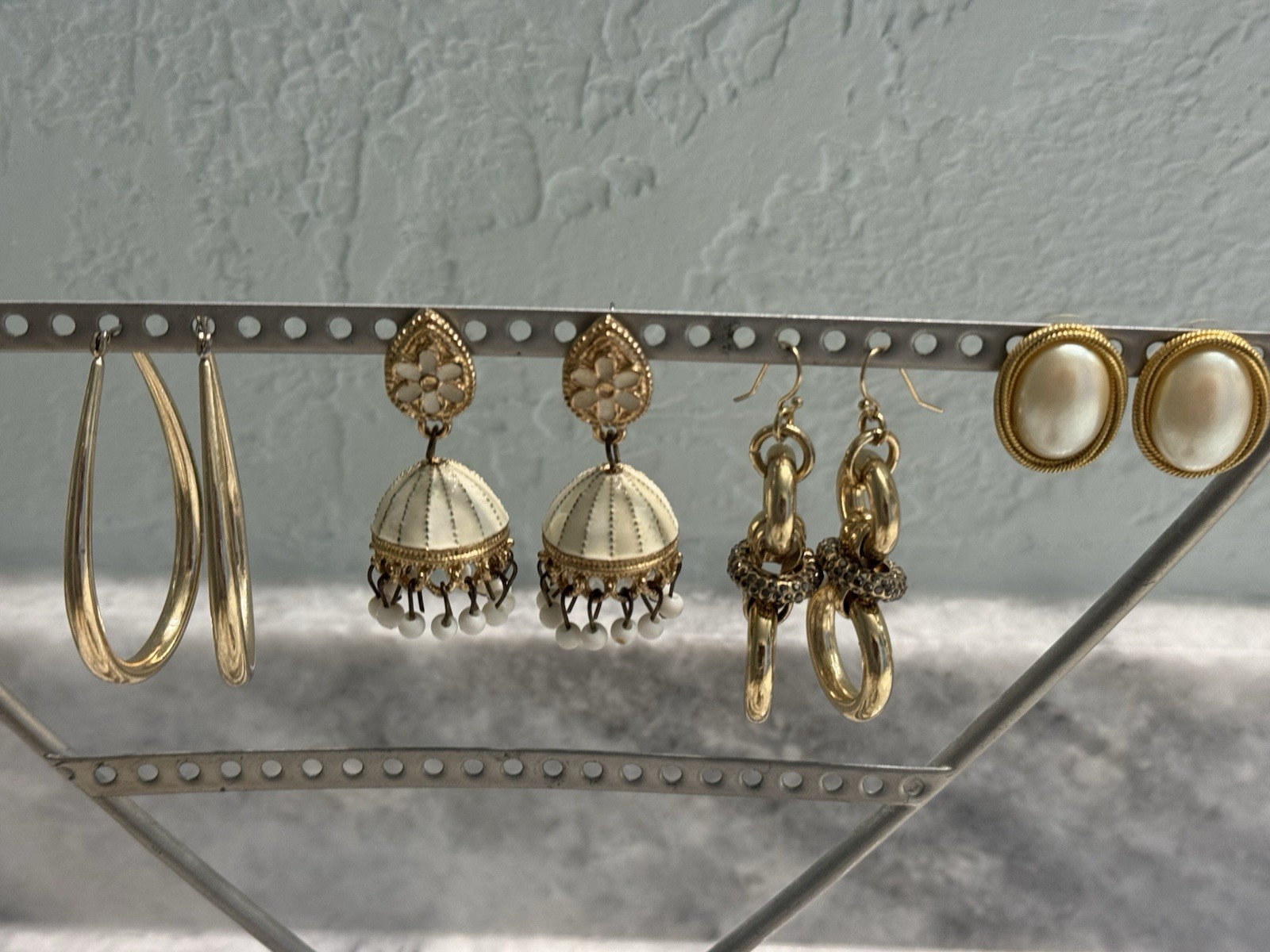 Silver Vintage Pearls Chicos Necklaces Greek Key Bracelet Gold Tone Earrings Lot