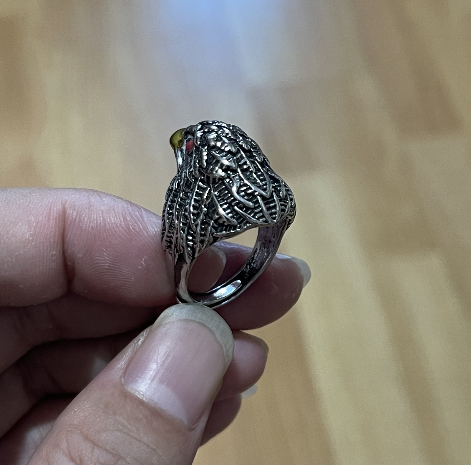 Vintage Eagle Adjustable Ring 925 Sterling Silver Women Mens Jewellery Gift