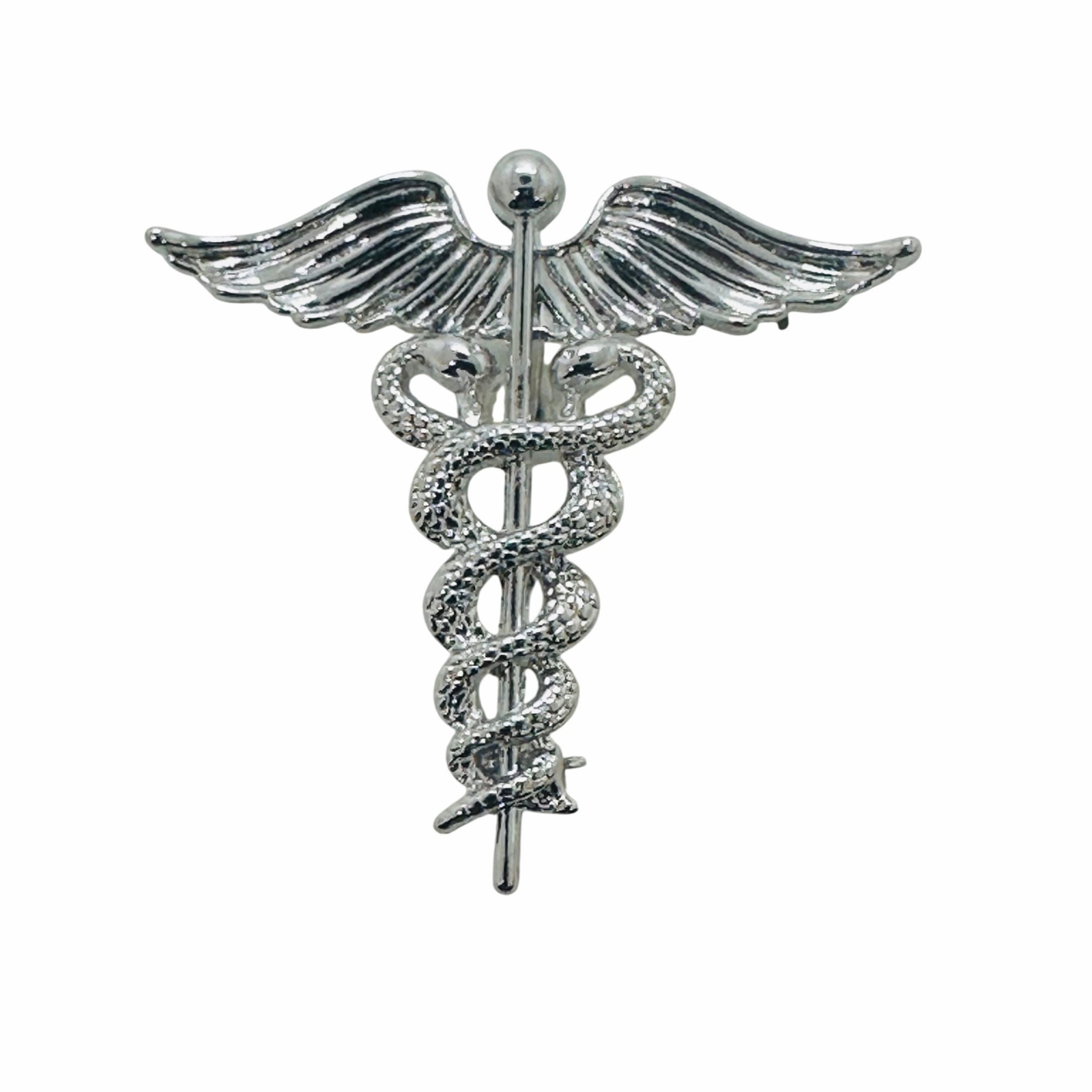Pin Staff of Hermes Caduceus Medical Doctor Symbol Medicine Medical Broch Silver