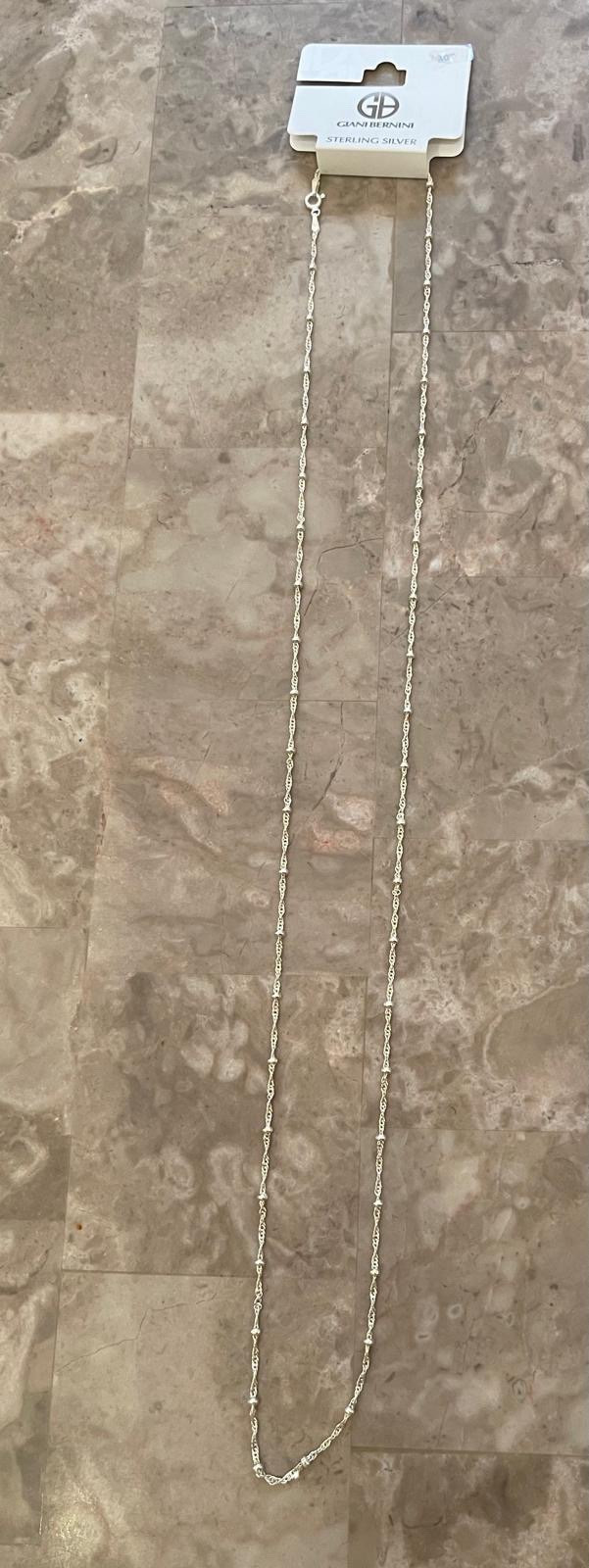 Sterling Silver Necklace 30” in Long