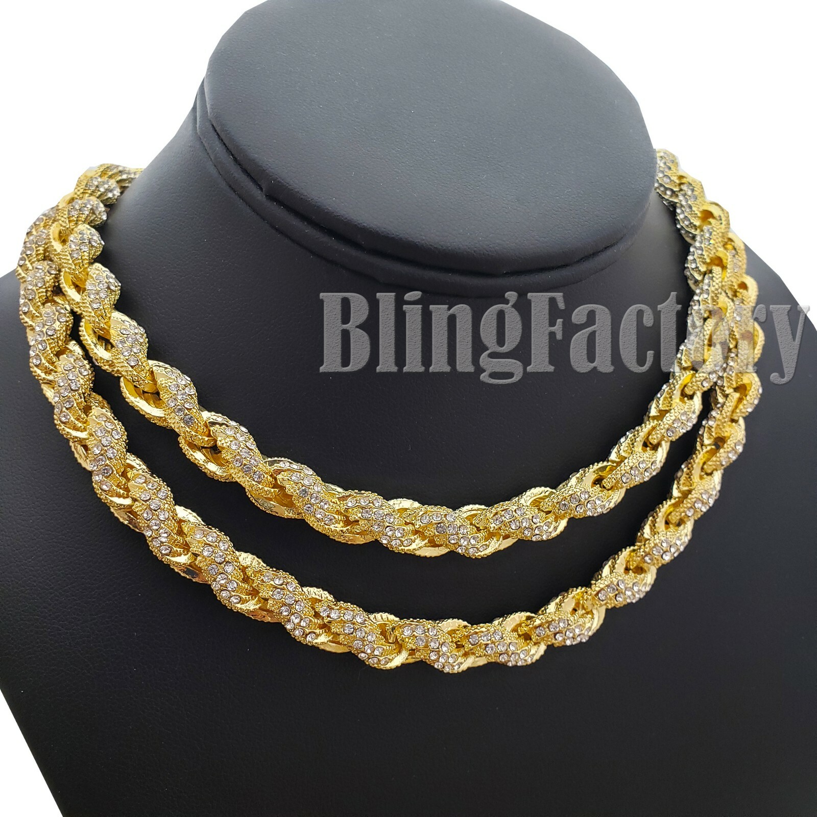 Hip Hop Urban Style Full Iced 9mm 8.5″, 16″,18″, 20″ Rope Choker Chain Necklace