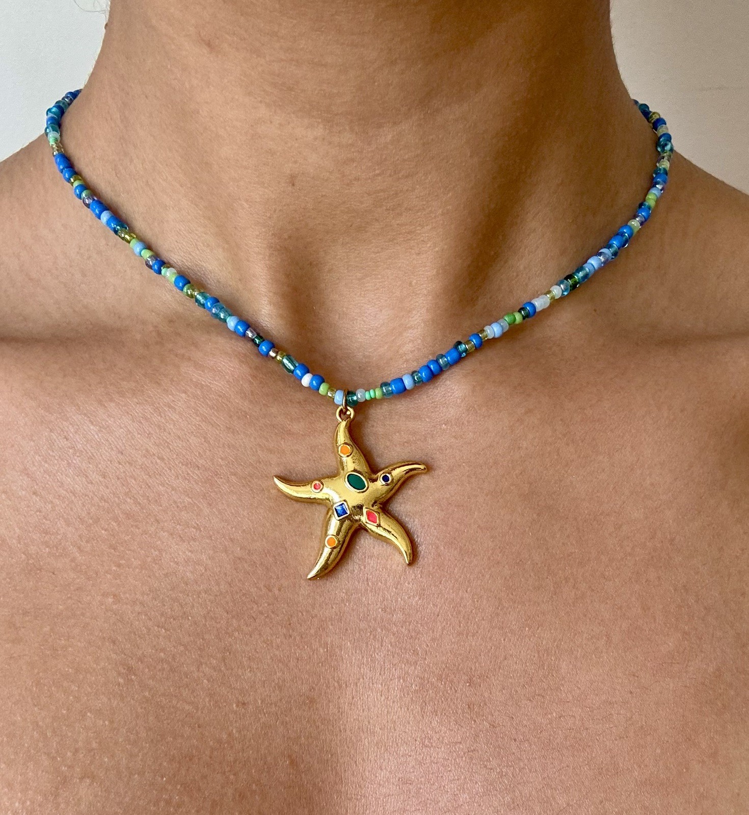 Stunning summer holiday vibe beaded necklace