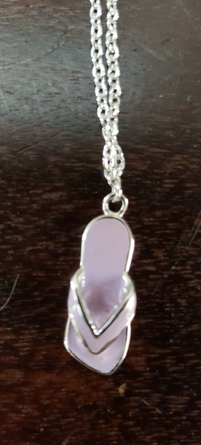 Purple Enamelware Flip Flop Anklet