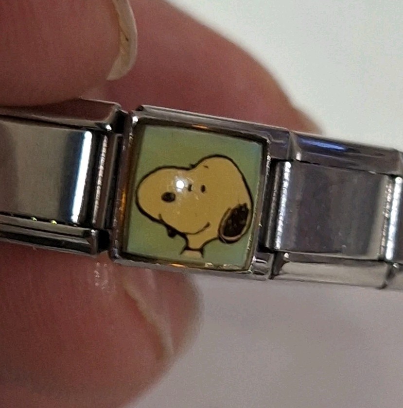 Snoopy Enamil Charms Casa D’Oro Watch Uberry Stainless Works New Battery Vintage
