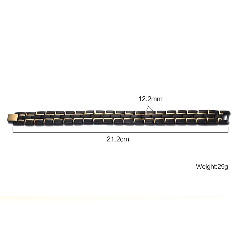 Black Energy Health Care Magnetic Theraphy Bracelet Men Power Chain Pain Relief