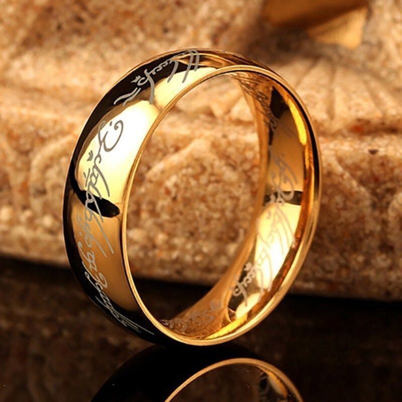 Fashion Lord of the Rings One Ring LOTR Stainless Steel Men’s Ring Size 6-13