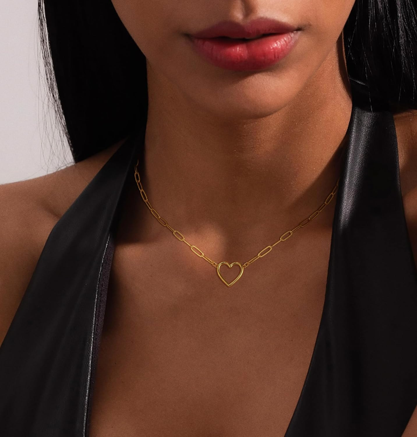 Dainty Gold Necklace for Women 14K Gold Plated Necklaces for Her Delicate Love H