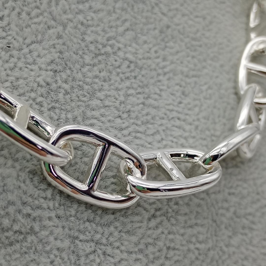 Silver 925 Necklace Chaine d’Ancre Toggle Clasp 40