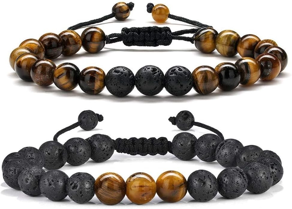 Luxury 8mm Tiger Eye & Lava Rock Bracelets – Thoughtful Gifts for Any Occasion