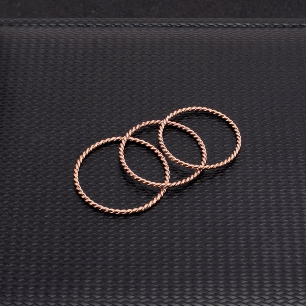 Copper Tensor Ring Set for Women & Men, Handmade Twisted Health Jewelry, Energy