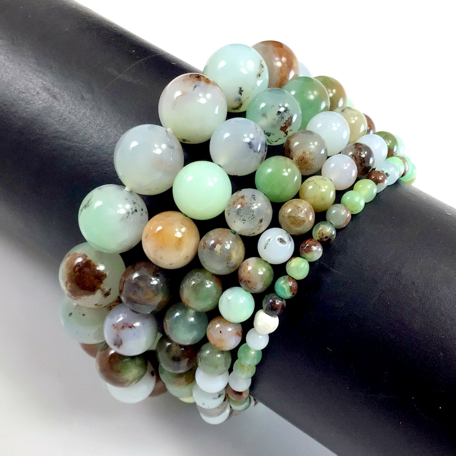 Handmade Green Chrysoprase Healing Stretch Bracelet 4mm 6mm 8mm 10mm 12mm 7.5″