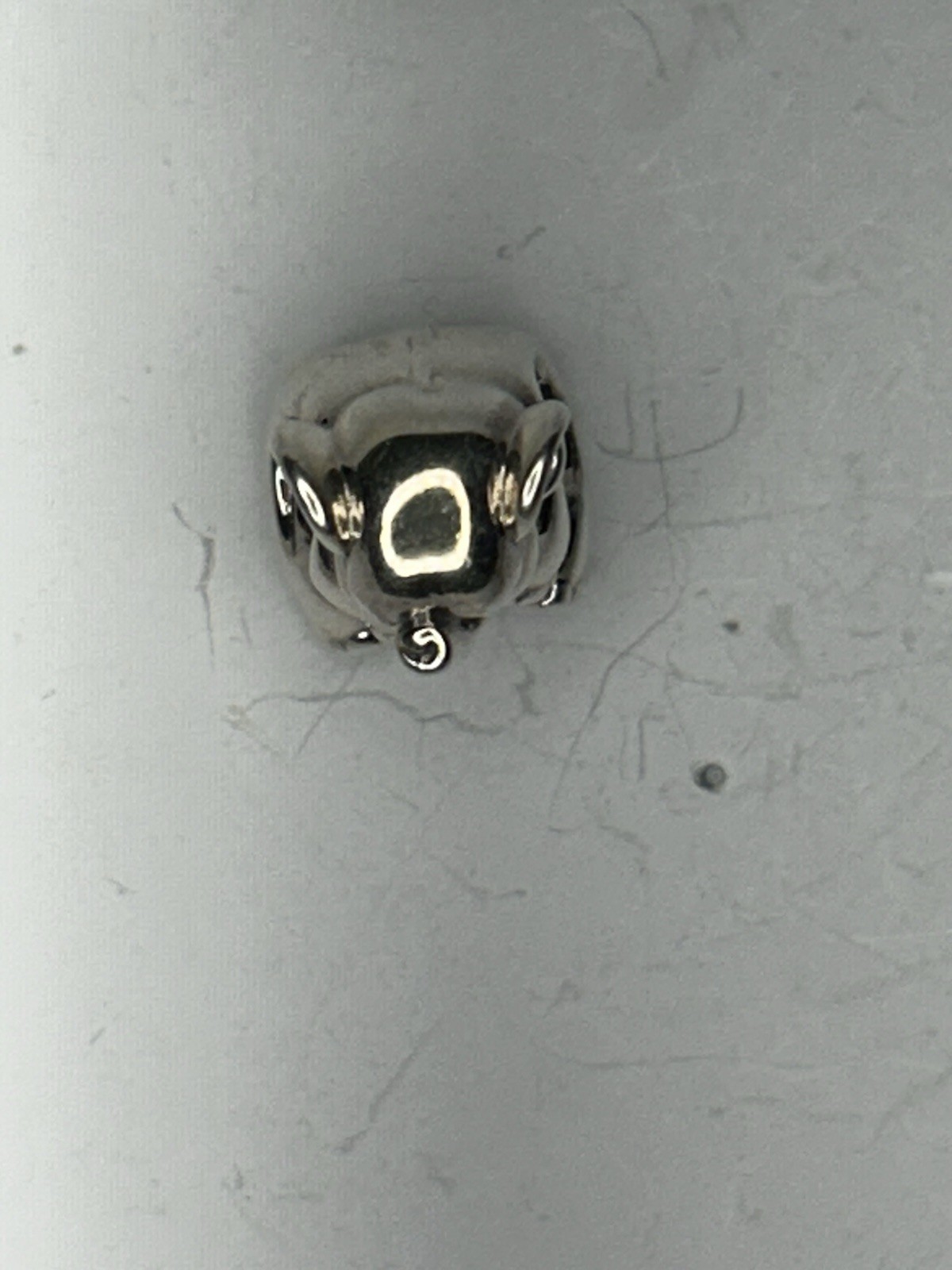 PANDORA S925 Sterling Silver Elephant Animal Bead Charm Slip-On Silver