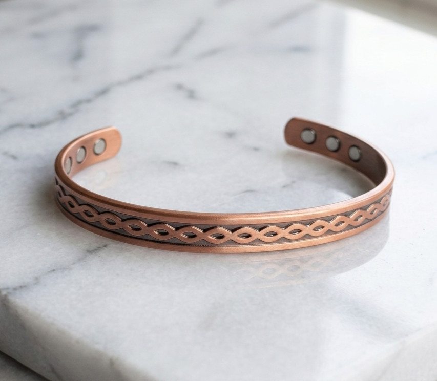 Pure Copper Magnetic Bracelet Arthritis Pain Therapy Men Women Cuff Infinity