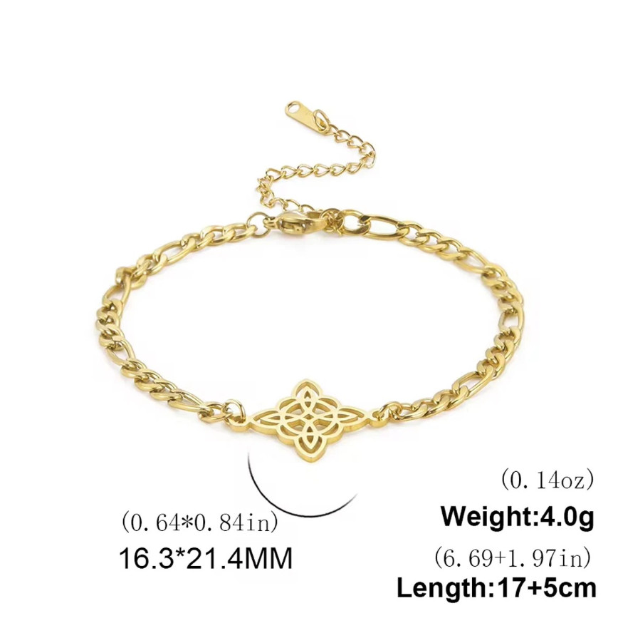 1pc Hollow Chinese Knot Bracelet Vintage Witch Chain Unisex Gift – NEW