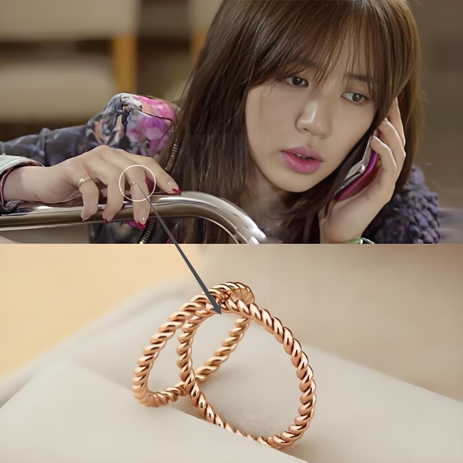 Copper Tensor Ring Set for Women & Men, Handmade Twisted Health Jewelry, Energy