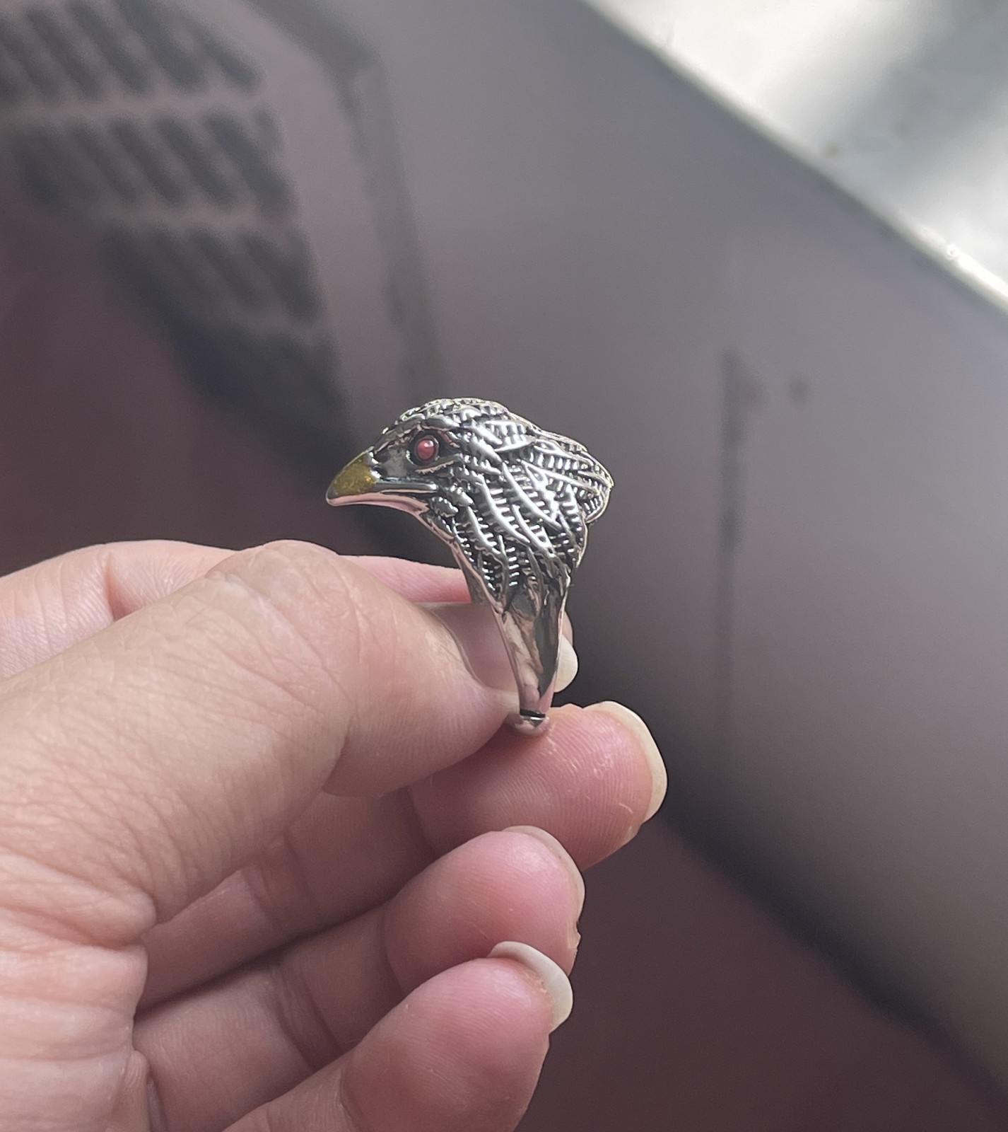 Vintage Eagle Adjustable Ring 925 Sterling Silver Women Mens Jewellery Gift