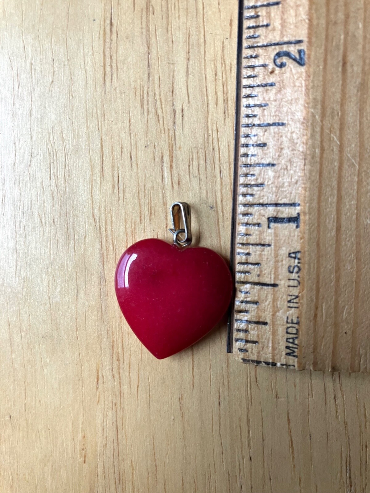 Lot Of 5 New Natural Dyed Stone Heart 3/4″ Pendants In Various Colors