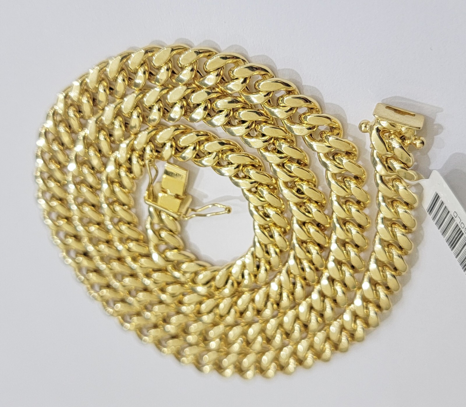 Mens 14k Gold Chain 8mm Miami cuban Link 18 – 30 Inch REAL 14KT Yelllow Gold