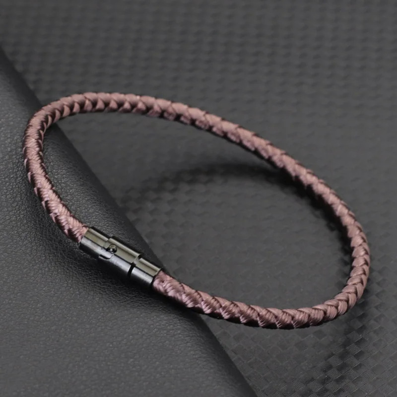 Red Rope Bracelet Handmade Magnetic Buckle Colorful Thread Layered Jewelry