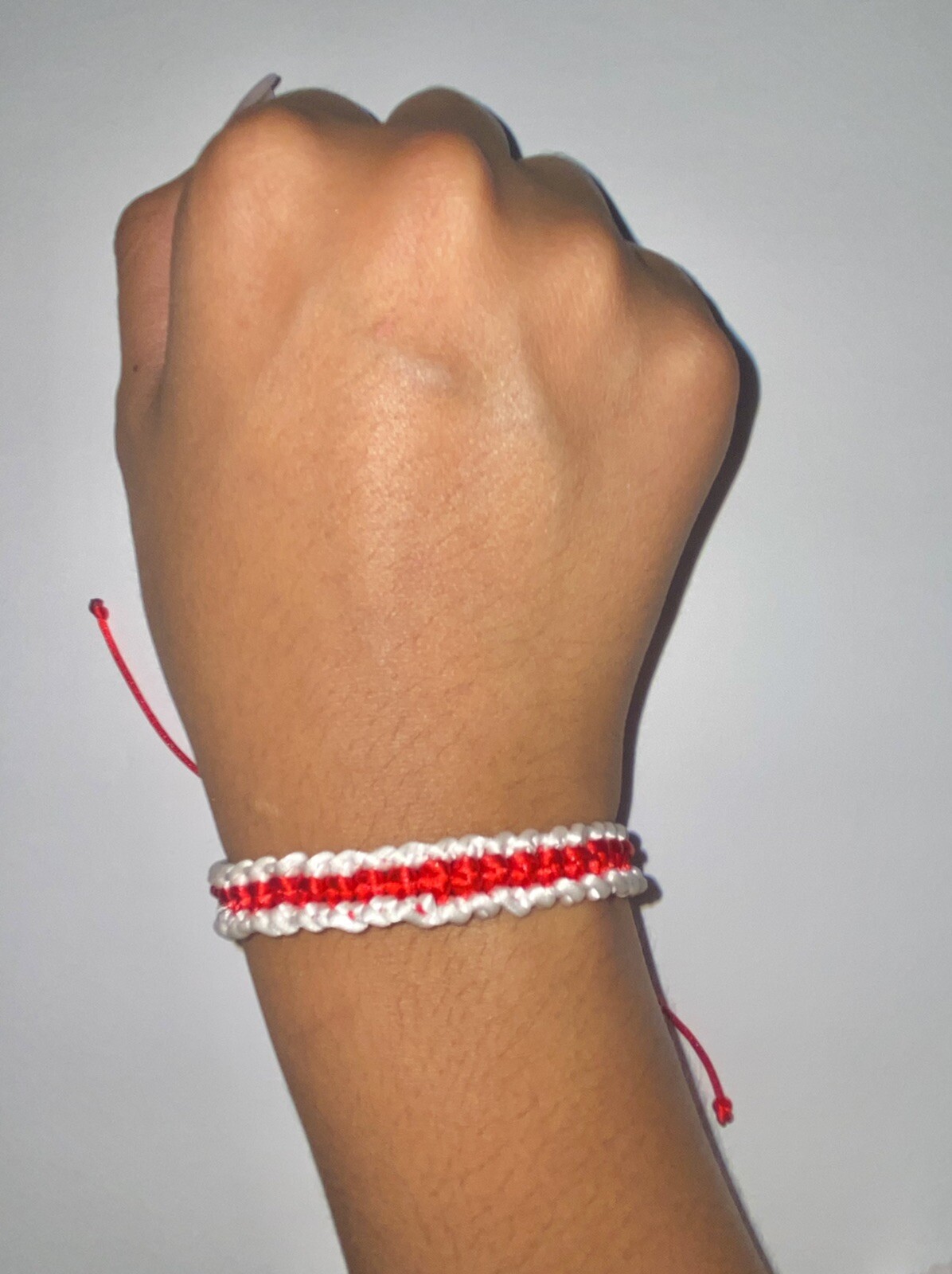 England Flag Bracelet – United Kingdom Colours Red And White Colours Nylon