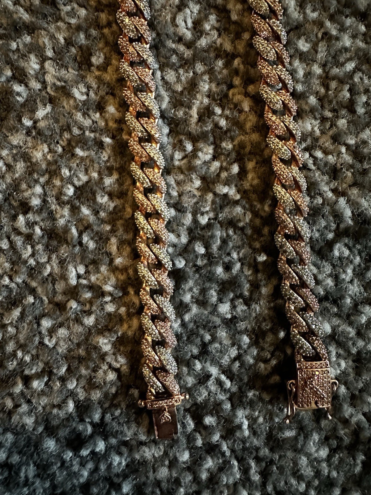 GLD Two-Tone Link Choker (8.5mm) In Rose/White Gold. 14k Rose/White Gold Plated.