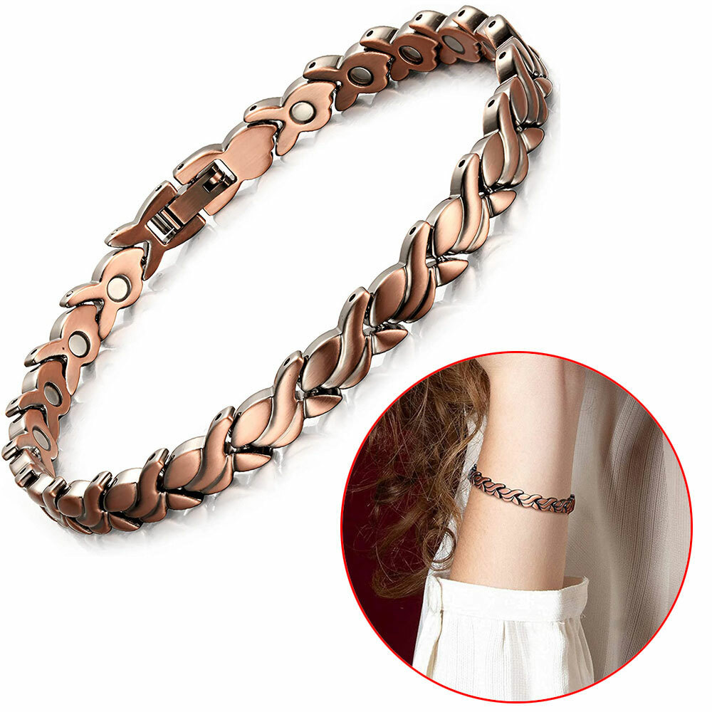 Adjustable Magnetic Therapy Bracelet Arthritis Pain Relief Copper Bangle Womens