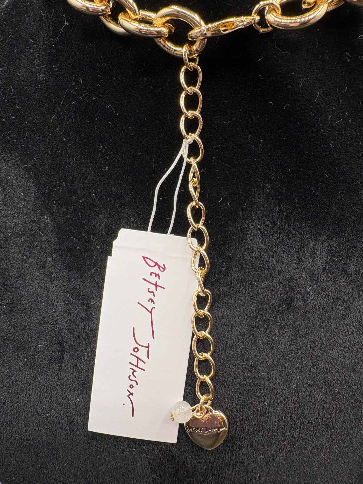 Betsy Johnson Gold Plated Americana Multi-Charm Necklace /New