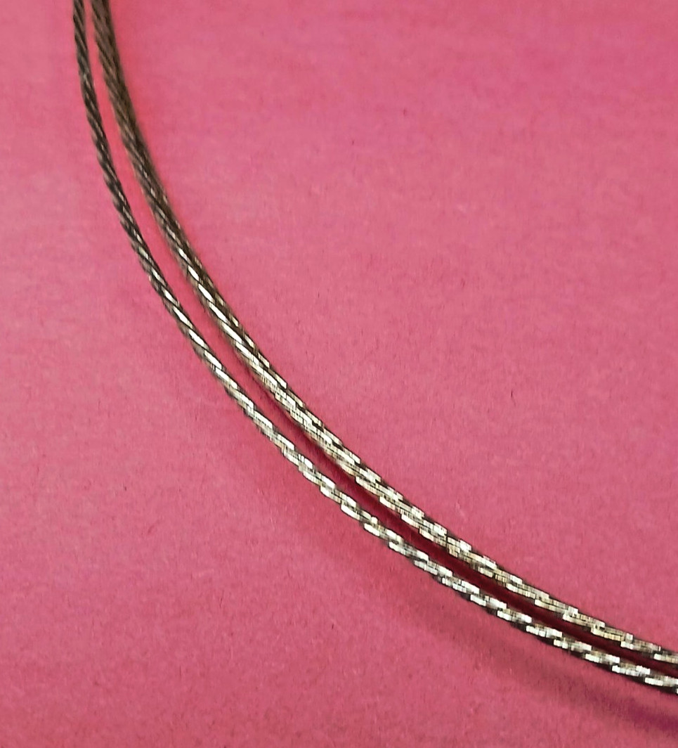 Dana Buchman Multi 3 Strand Braided Wire Rhinestone Scalloped Necklace Pendant