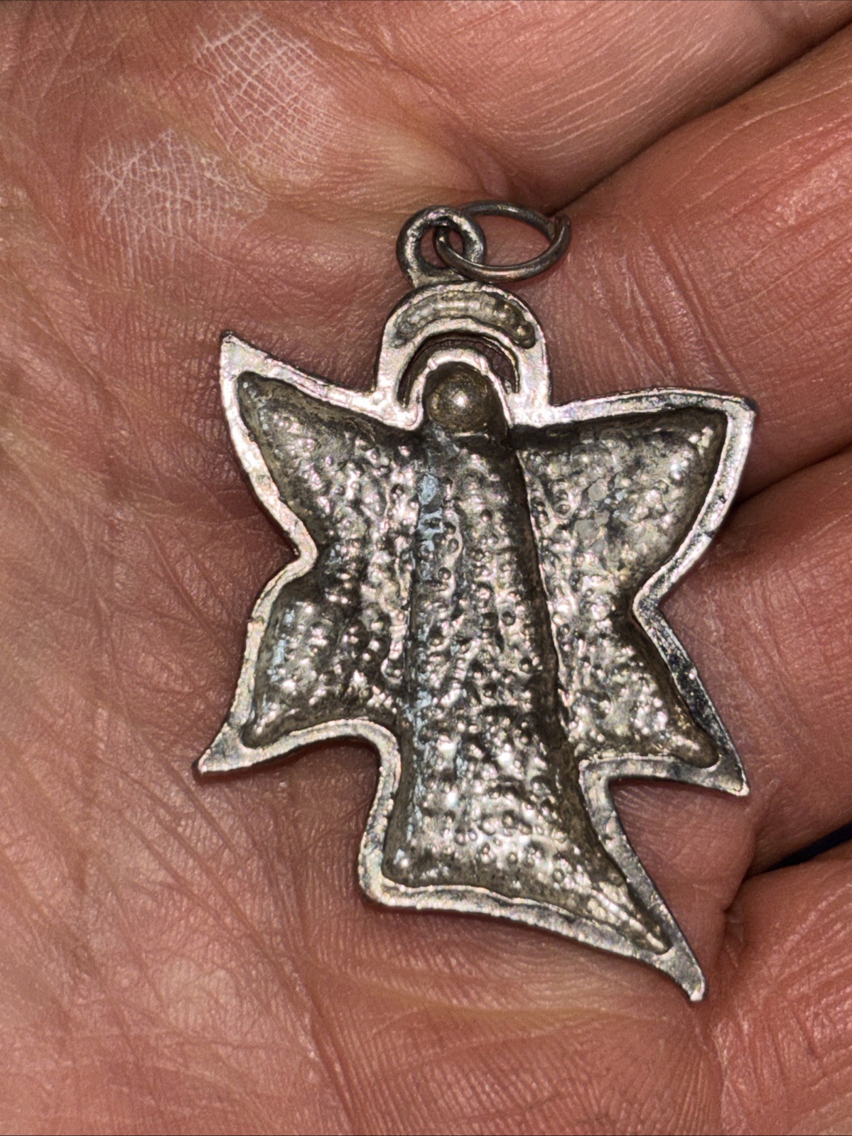 Angel Charm 1” Pendant Iridescent Wings