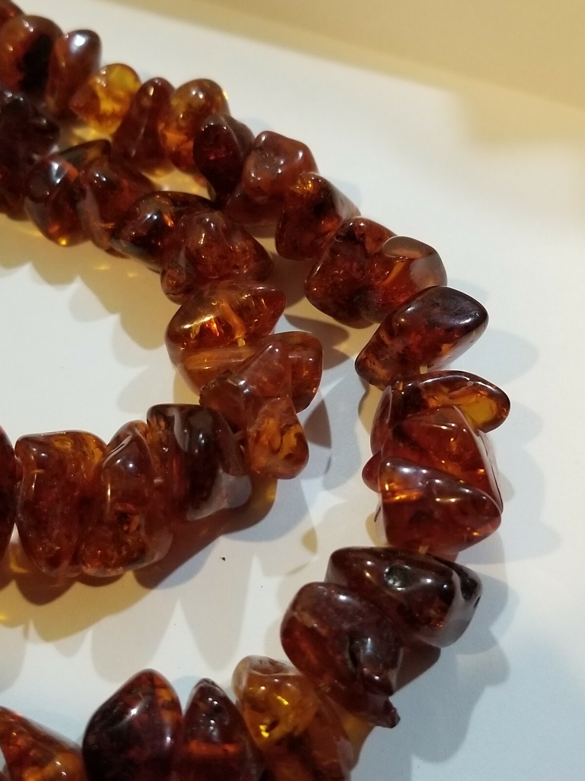 Vintage Baltic Graduated Amber Chunk 26.25″ Necklace 69g