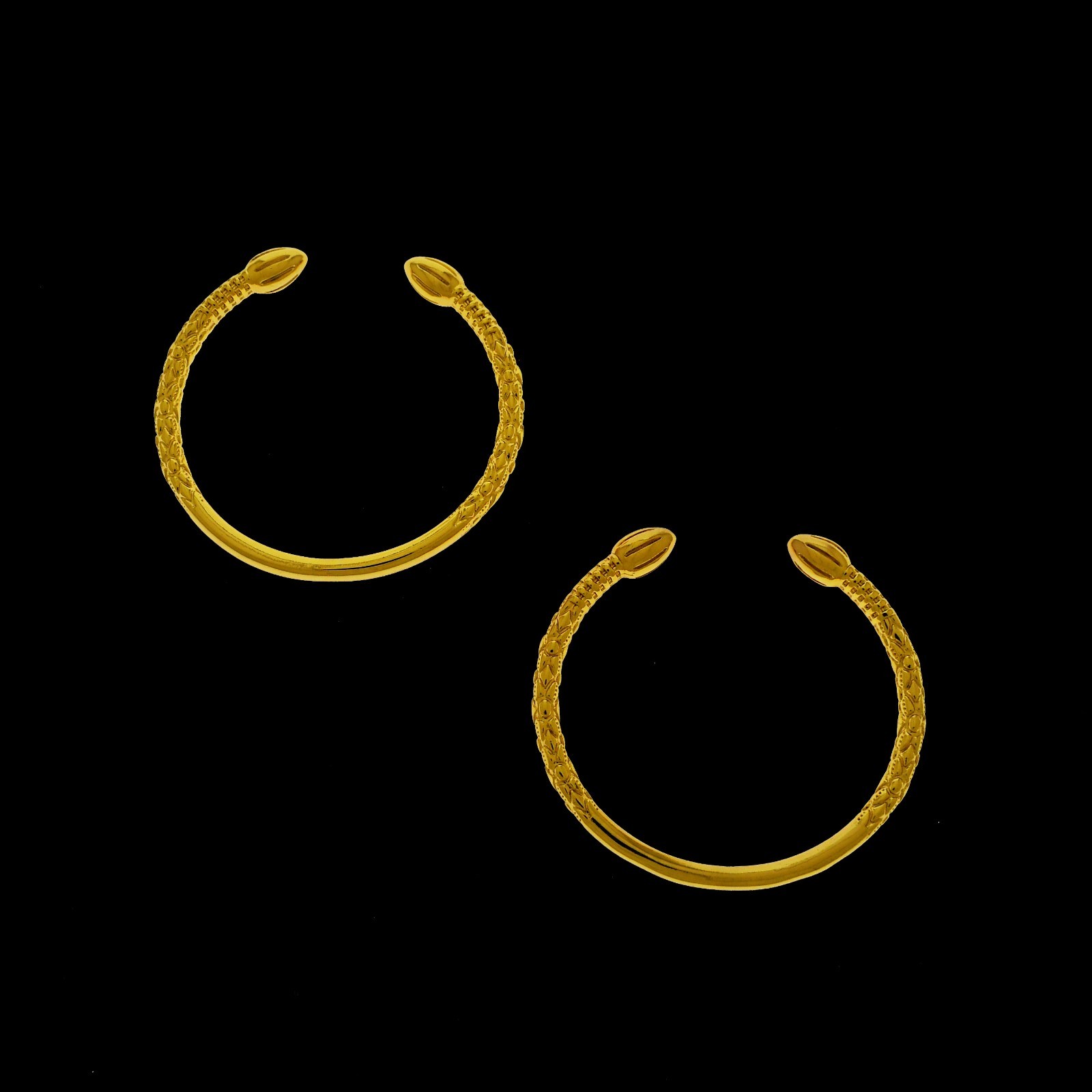22K Gold Mini Acorn West Indian Bangles