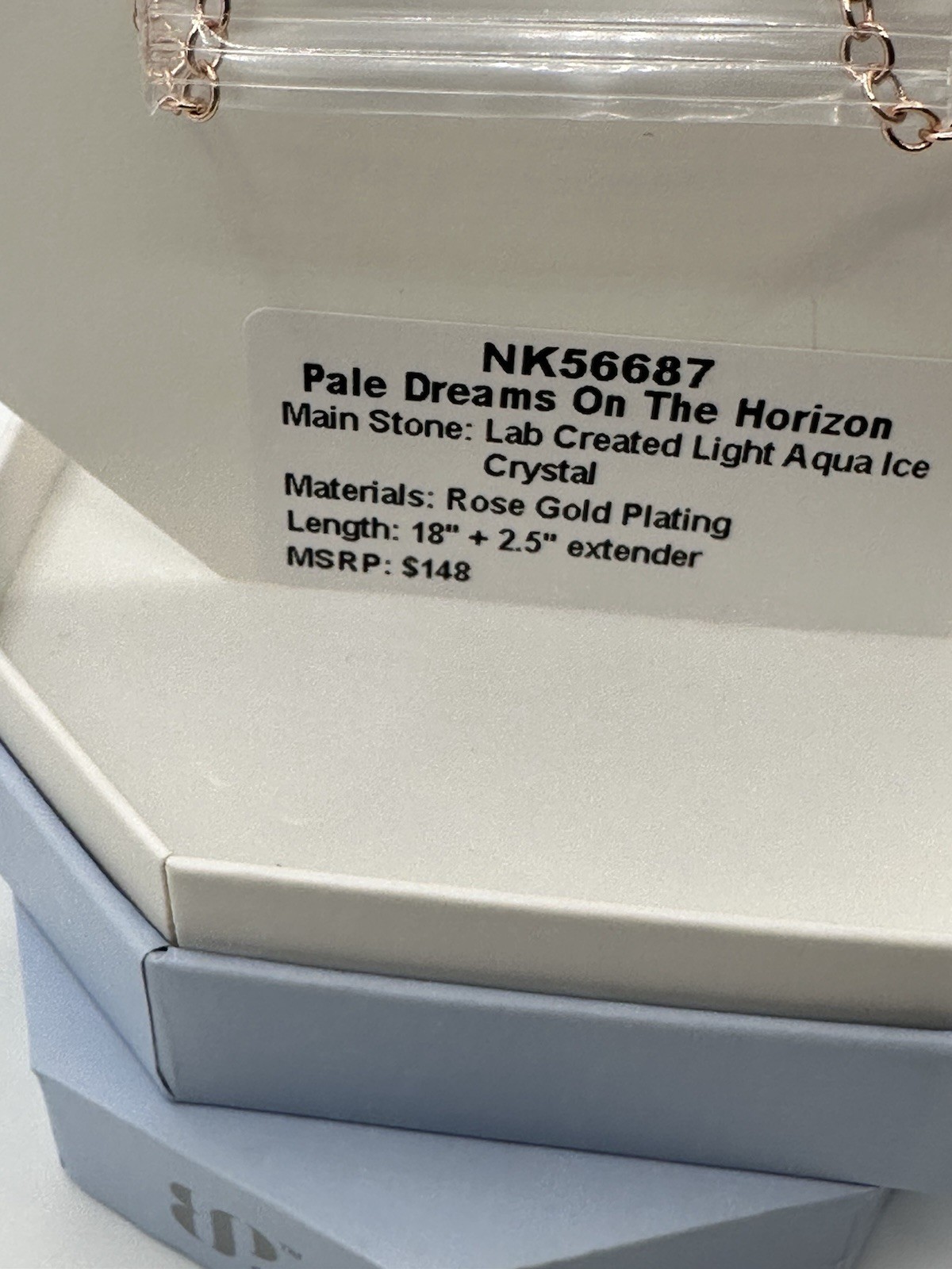 Bomb Party NK56687 ‘Pale Dreams On The Horizon’ Light Aqua Ice Crystal Rose Gold