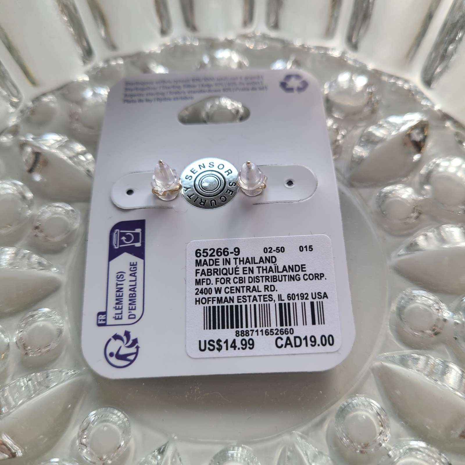 Sterling Silver Happy Cloud White post studs earring earrings 925 Claire’s