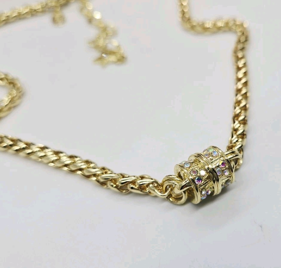 Kirks Folly Magic Weave Magnetic Interchangeable Necklace Gold tone 17 in